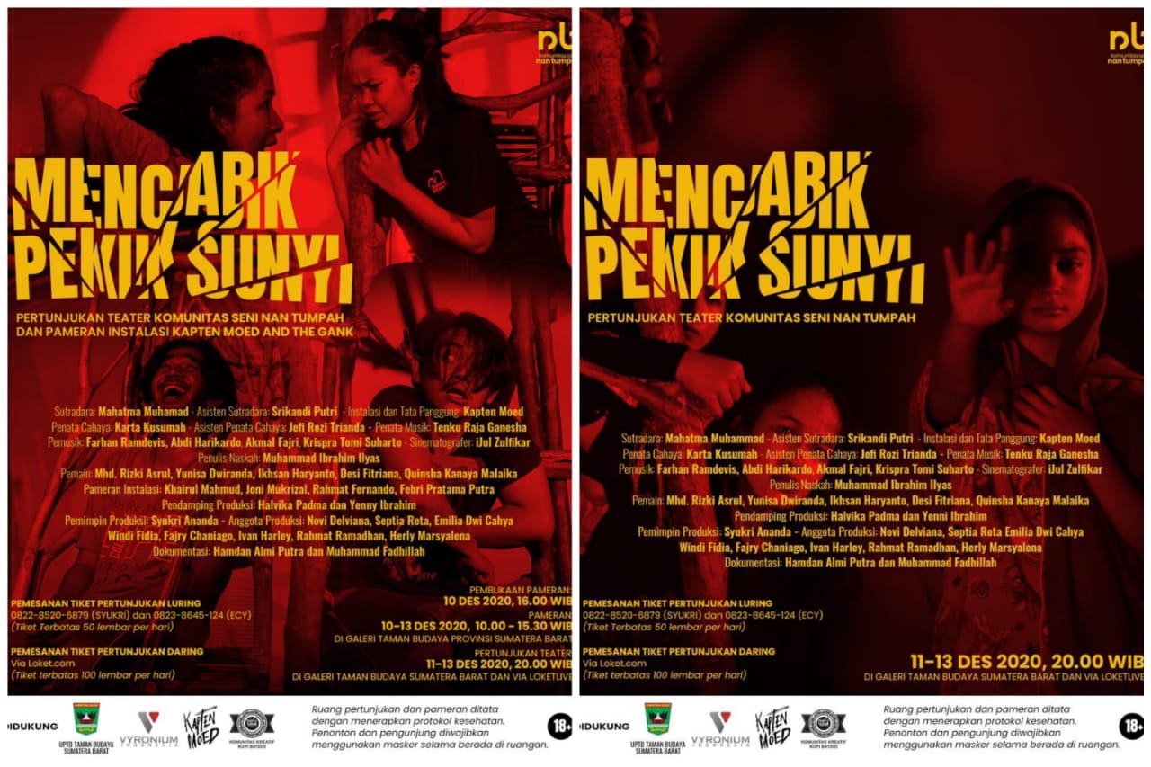 Bongkar Dua Naskah, Nan Tumpah Gelar Pertunjukan “Mencabik Pekik Sunyi”