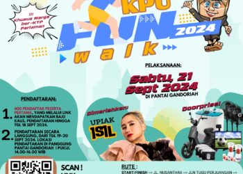 Pamflet KPU Fun Walk 2024. [foto : ist]