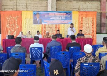 Anggota DPRD Sumbar, Ali Muda menggelar kegiatan reses di Nagari Cubadak, Kecamatan Duo Koto, Kabupaten Pasaman (Foto: Ist)