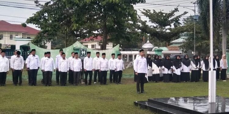 Upacara Peringatan Hari Kesaktian Pancasila, Kemenag Dharmasraya Tekankan Implementasi Nilai-nilai Pancasila