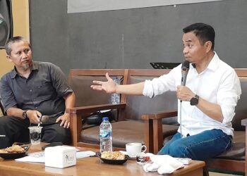Hidayat, Calon Wakil Wali Kota Padang periode 2024 – 2029 silaturahmi bersama Forum Wartawan Parlemen (FWP) Kota Padang (Foto: Ist)