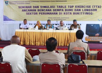 Terancam Sesar Sianok, Disperkimtan Sumbar Gelar Seminar Hadapi Bencana Gempa dan Longsor