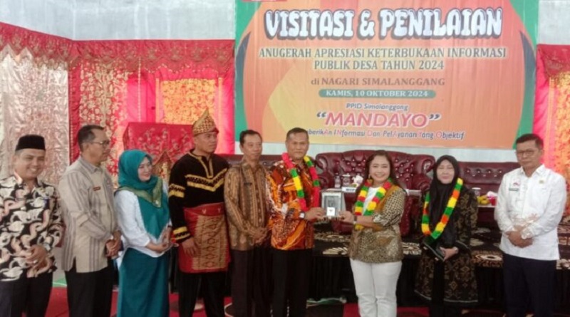 Nagari Malampah Barat, Kabupaten Pasaman masuk dalam 10 besar nasional pada apresiasi Keterbukaan Informasi Publik Desa 2024 (Foto: Ist)