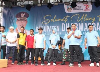 DPRD Dharmasraya Bergabung Meriahkan HUT ke-21, Ajak Warga Jaga Kesehatan