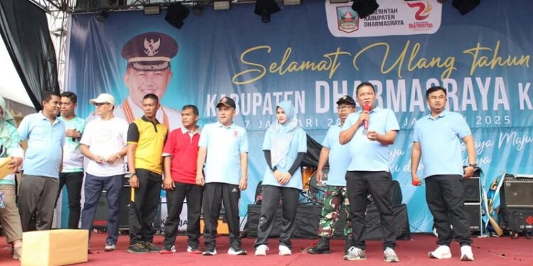 DPRD Dharmasraya Bergabung Meriahkan HUT ke-21, Ajak Warga Jaga Kesehatan