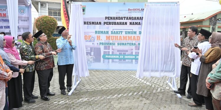Gubernur Resmikan RSUD Prof. H. Muhammad Yamin di Pariaman