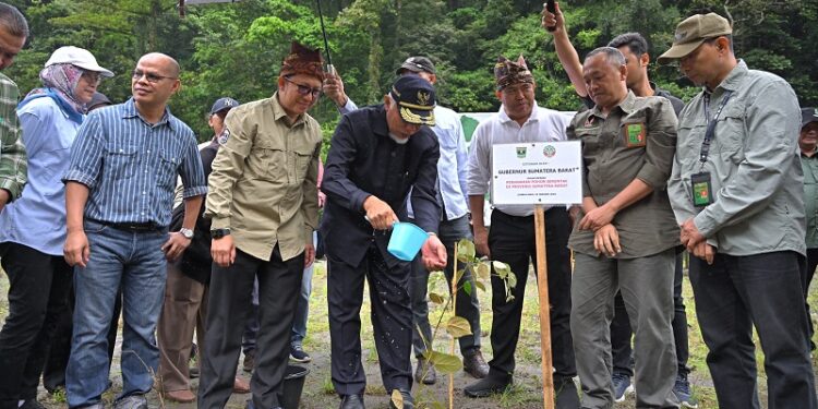 Mahyeldi Pimpin Penanaman Pohon Serentak demi Rehabilitasi Hutan dan Swasembada Pangan
