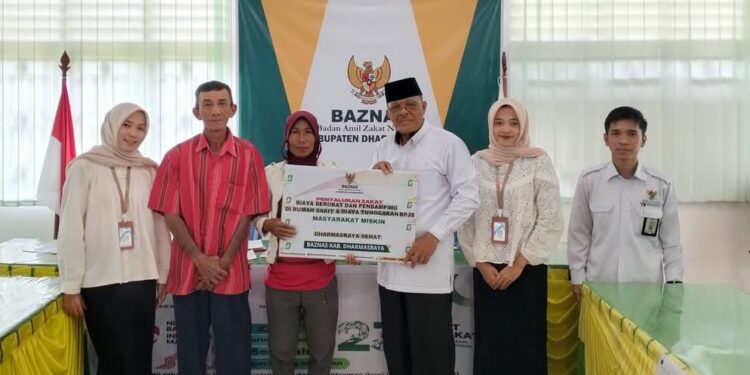 Bantu Masyarakat, Baznas Dharmasraya Kembali Salurkan Zakat