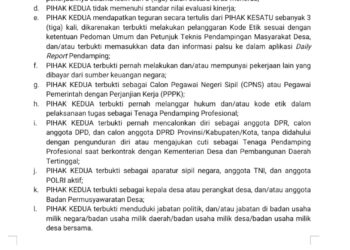 Kalusul kontrak pendamping desa. [foto : ss]