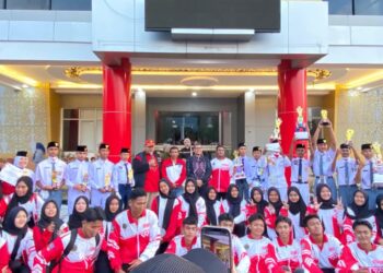 Ratusan Pelajar dari 21 Sekolah di Dharmasraya Ikut Lomba Paskibraka