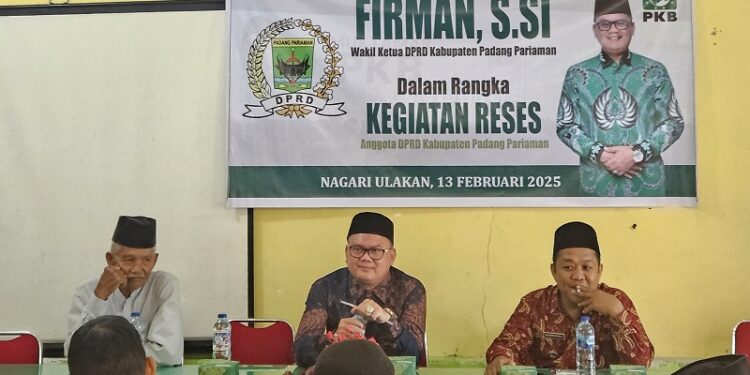 Waka DPRD Padang Pariaman Reses ke Ulakan Serap Aspirasi Warga