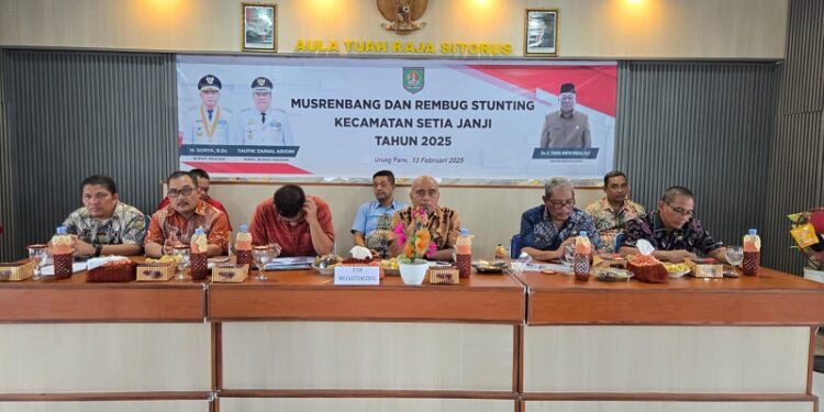 Bupati Asahan diwakili Asisten Perekonomian dan Pembangunan Kabupaten Asahan Oktoni Eryanto membuka Musrenbang Kecamatan Tahun 2025, Rabu (13/02/2025) (Foto: Ist)