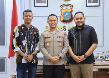 Kapolres Asahan menerima audiensi dari Ketua HMI dan Ketua SAPMA IPK di ruang kerja Kapolres Asahan (27/02/25). (Foto:Ist)
