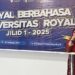 Wan Mariatul Kifti, SE, MM selaku rektor Universitas Royal memberikan arahan pada acara penutpan (Foto: Ist)