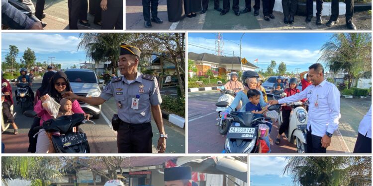 Pembagian takjil oleh keluarga besar Lapas Kelas II B Lubuk Basung. Rabu, (27/03/2025)