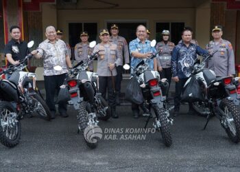 Dukungan Operasional di Lapangan, Bupati Serahkan Empat Motor ke Polres Asahan