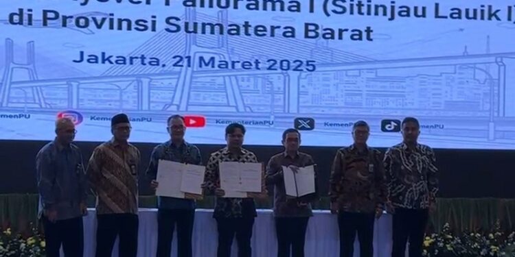 Wagub Sumbar Saksikan Penandatanganan MoU Proyek Flyover Sitinjau Lauik