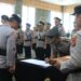 Penandatanganan Pakta Integritas Jabatan oleh pejabau utama dan Kapolres yang baru dilantik. Senin, (14/04/2025) [Foto : ist]