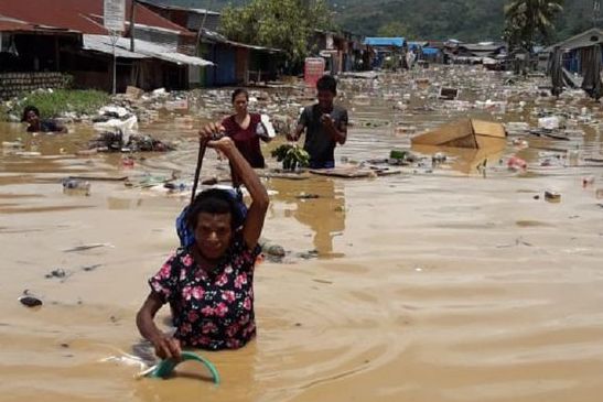 Kondisi banjir di Papua. [foto : net]