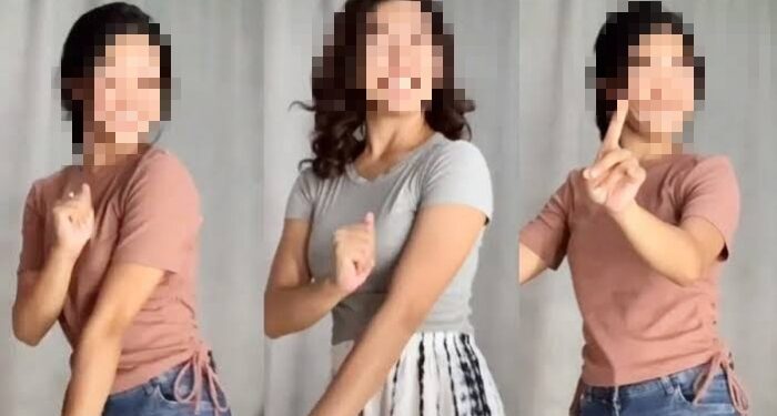 Foto wanita sedang joget. [foto : net]