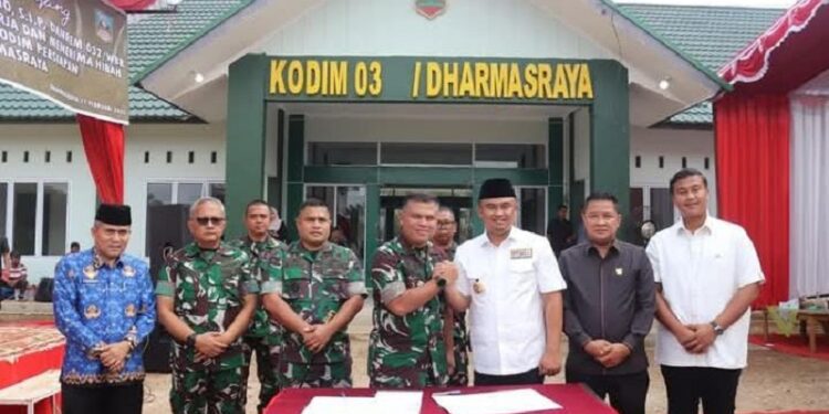 Bangunan Kodim Penghubung Dharmasraya Diserah Terimakan