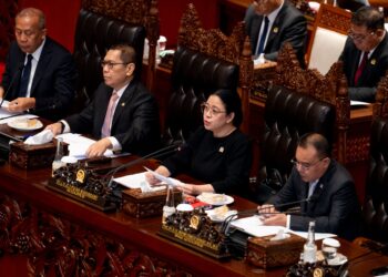 Puan Maharani saat pembukaan masa sidang IV 2024 - 2025.[foto : ist]