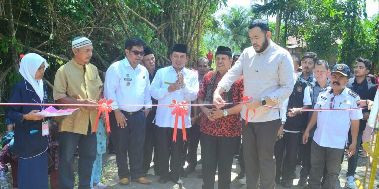 Wali Kota Padang, Fadly Amran resmikan jembatan di Pasa Lalang.[foto : ist]