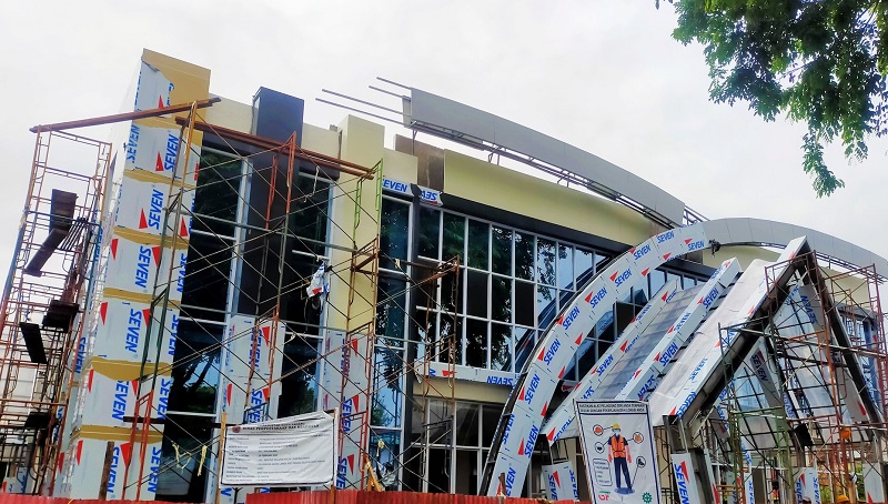 Pembangunan Gedung Perpustakaan Padang di Jalan Bagindo Aziz Chan (Foto: Ist)