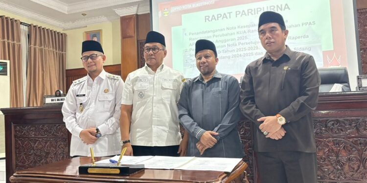 Pemko dan DPRD Bukittinggi Sepakati Perubahan KUA–PPAS 2025 dan RPJMD 2025–2029