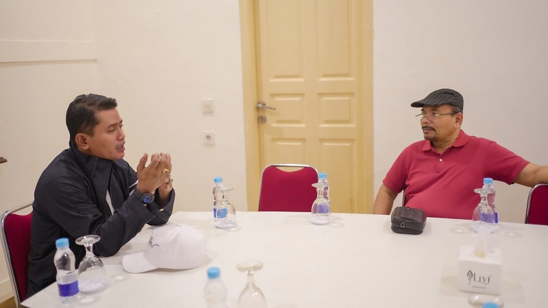 Bupati Solok, Jon Firman Pandu, melakukan pertemuan strategis dengan Andrinof Chaniago (Foto: Ist)
