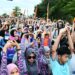 Ribuan warga Kota Padang tumpah ruah ikuti fun run di kawasan Pantai Cimpago.[foto : ist]