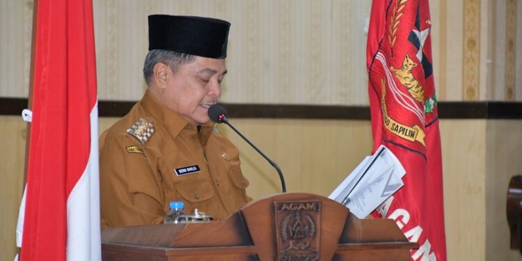 Bupati Agam Sampaikan KUA PPAS 2025 dan 2026 di Paripurna