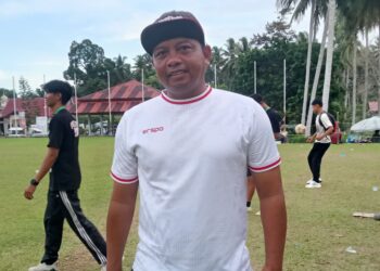 Pelatih PSP Padang U-17, Wahyudi Saputra. [foto : sci/yrp]