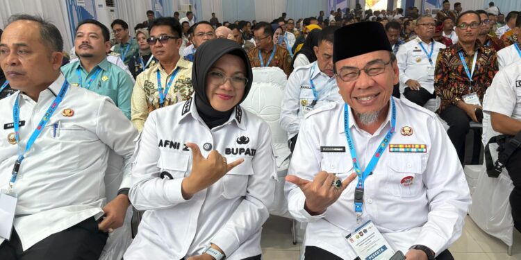 Wakil Wali Kota Padang Maigus Nasir hadiri, Rapat Koordinasi Nasional (Rakornas) Produk Hukum Daerah Tahun 2025.[foto : ist]