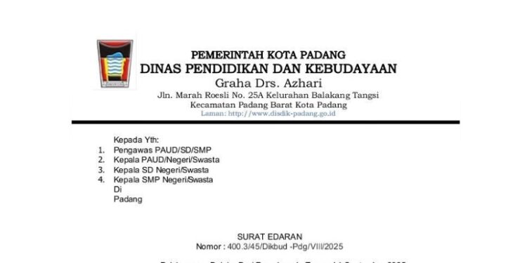 Isu Demo Besar-besaran di Kota Padang Besok, Sekolah Diliburkan