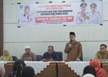 Bukittinggi Didorong Jadi Pusat UMKM, Pemko dan DPRD Sumbar Gelar Sosialisasi Perda