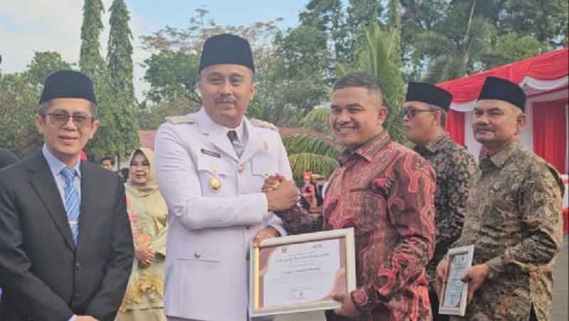 Nagari Talang Babungo Kecamatan Hiliran Gumanti menerima Apresiasi Desa Percontohan Antikorupsi Tingkat Kabupaten/Kota Tahun 2024 dari Pemprov Sumbar, Minggu (17/08/2025)