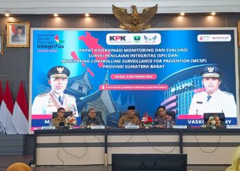 Rakor monitoring dan evaluasi SPI dan MCSP Sumbar.[foto : ist]