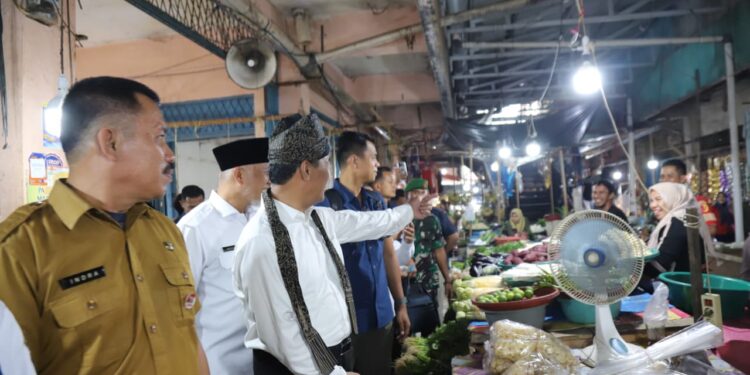 Mentan meninjau langsung penyaluran beras Stabilisasi Pasokan dan Harga Pangan (SPHP) di Pasar Lubuk Buaya, Padang, Sumatera Barat, Selasa (16/9) [foto : ist]