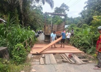 Sumber Anggaran Alhamdulillah, Jembatan Kayu Jorong Lagan Dharmasraya pun Rampung