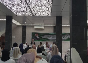 Sosialisasi Perda No.9 Tahun 2018 oleh Bagas Panyusunan Nasution. Jum'at, (24/10) [foto : sci/yrp]