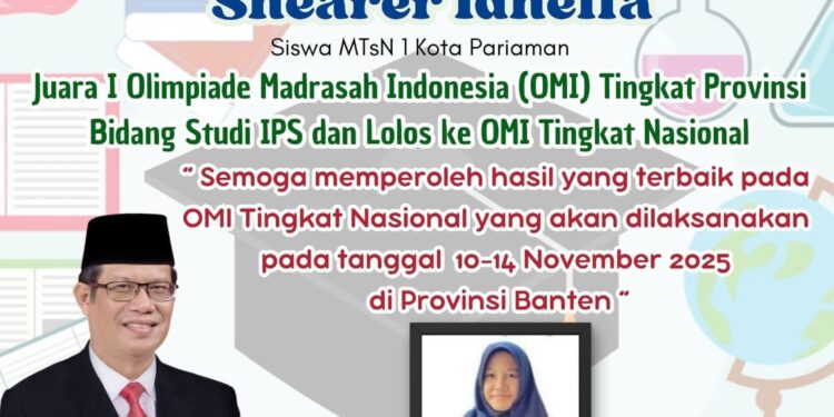 Fliyer ucapan selamat Kakankemenag Kota Pariaman, Rinaldi.[foto : ist]