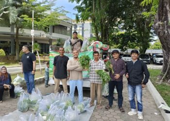 Pasar sayur dadakan.[foto : ist]