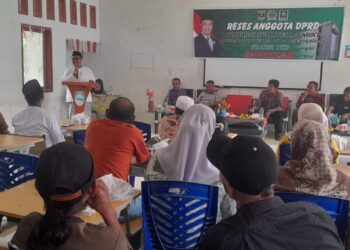 Anggota DPRD Sumatera Barat, Fraksi PKB Donizar, menggelar reses di Nagari Silayang, Kecamatan Mapattunggul Selatan, Kabupaten Pasaman.[foto : ist]