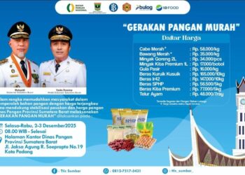 Gerakan Pangan Murah Digelar di Padang, Pemerintah Redam Kenaikan Harga Pasca Bencana