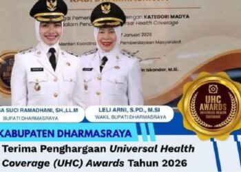 Dharmasraya Raih UHC Awards 2026 Kategori Madya
