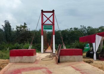 Jembatan Gantung Lubuk Botung Ampang Kuranji Diresmikan