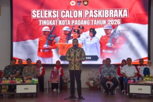 Wali Kota Padang Fadly Amran membuka secara resmi Seleksi Calon Paskibraka Tingkat Kota Padang di Gedung Bagindo Aziz Chan Youth Center, Sabtu (4/4/2026).