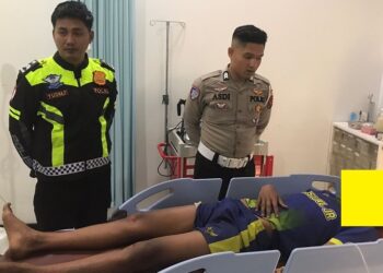 Laka Lantas di Sungai Dareh, Pengendara Sepeda Motor Pingsan