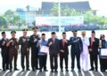 Pemerintah Kota (Pemko) menggelar Upacara Peringatan Hari Lahir Pancasila Tingkat Kota Padang Tahun 2026 dengan khidmat di Lapangan Upacara Balai Kota Padang, Aie Pacah, Senin (1/6/2026).